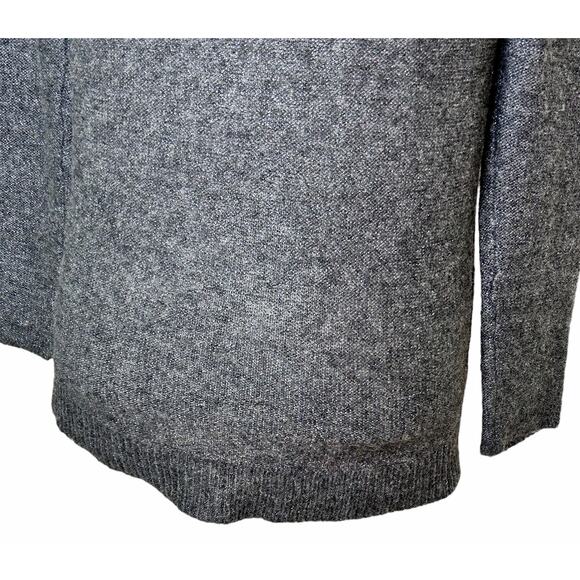 Gap Charcoal Gray Silver Metallic Wool Blend Button Front Cardigan - Picture 6 of 9
